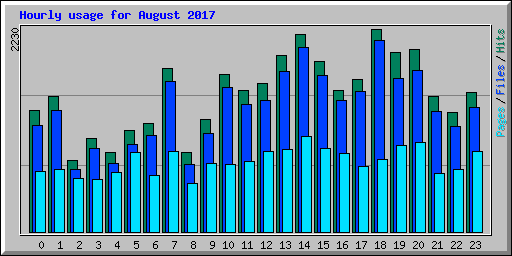 Hourly usage for August 2017