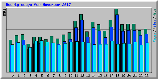 Hourly usage for November 2017