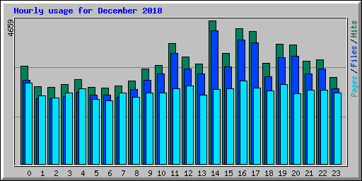 Hourly usage for December 2018