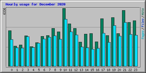 Hourly usage for December 2020