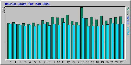 Hourly usage for May 2021