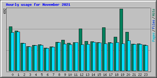 Hourly usage for November 2021