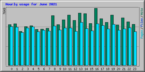 Hourly usage for June 2021